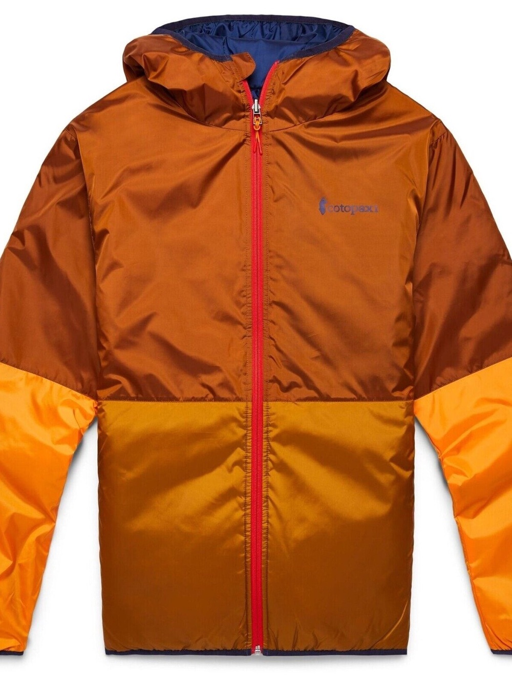 cotopaxi Men’s Brown, Orange & Blue Colorblock Puffer Jacket